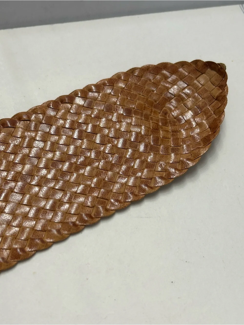 Vintage Talbots Wide Woven Genuine Leather Belt M